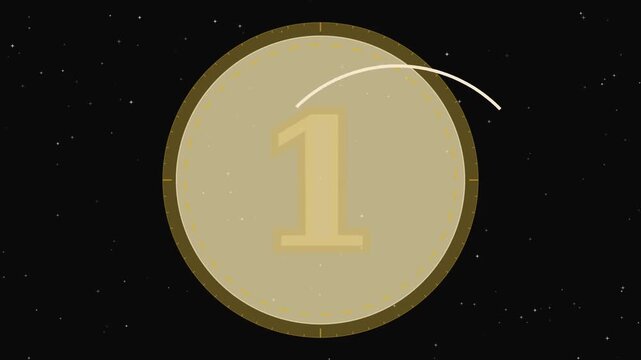 Retro-futuristic, neon-style countdown with a real-time timer. It features marks, scratches, and film grain, giving your video a vintage look.