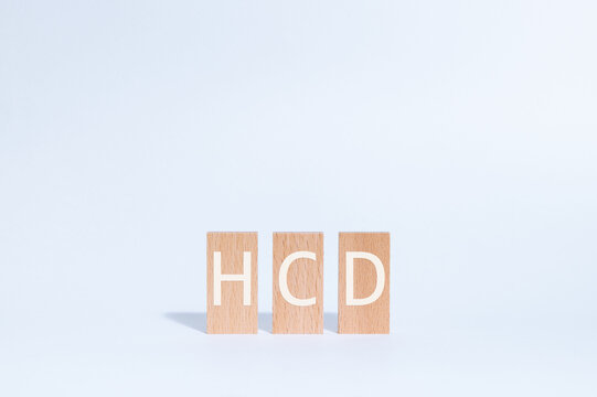 HCD acronym on wooden blocks symbolizing user-focused design methodology &mdash; ideal for UX strategy blog posts