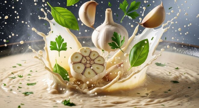 Explosion of Garlic and Herbs in Creamy Sauce.