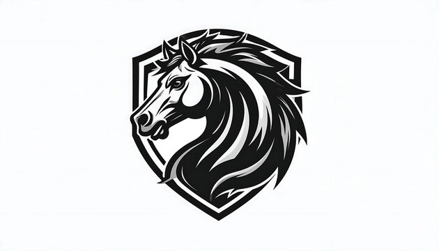 Horse Head in Shield