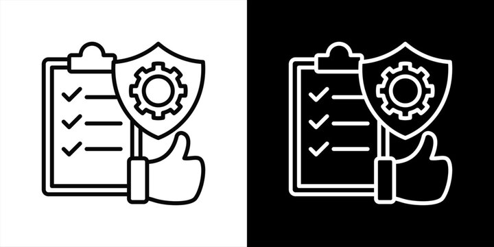 Commitment Icon Set Black And White