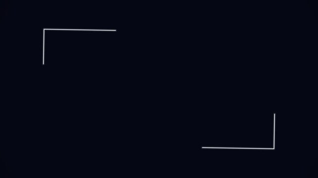 Abstract dark rectangle with glowing silver border on black background, clean minimalist shape for text overlay