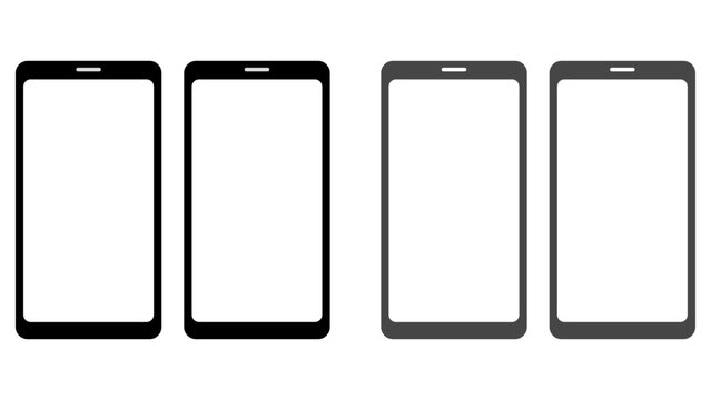 モックアップに便利なスマートフォン画面ベクター素材セット