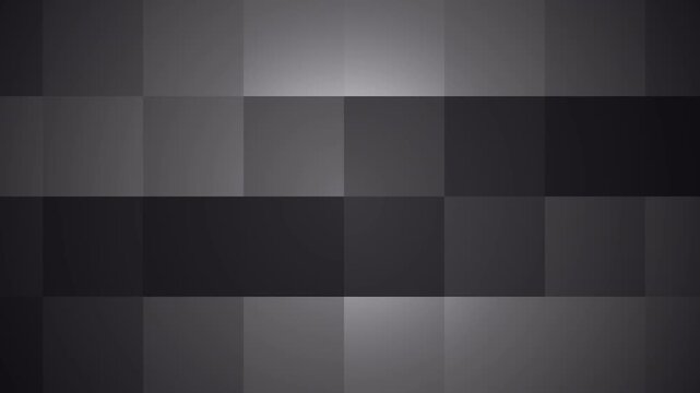 Abstract grid of dark grey squares with bright white horizontal light gradient moving across, digital background