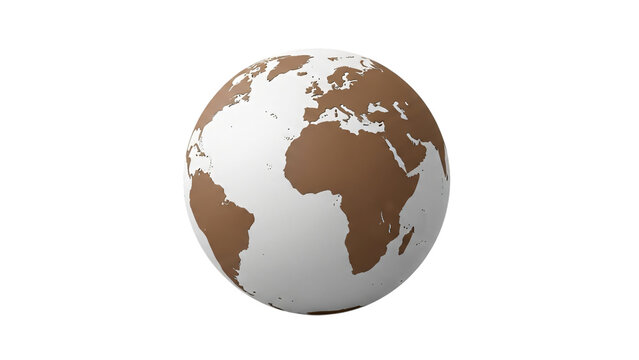 Brown and white egg with map world in the middle egg on.