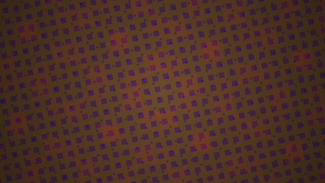 repeating pattern of small blue dots on brown circles, overlayed on a warm orange background with subtle texture