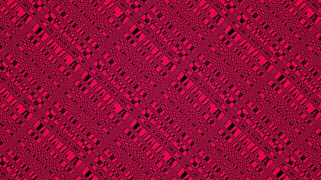 abstract geometric pattern, repeating shapes, intricate linework, bright pink and black background, digital art texture, modern design element