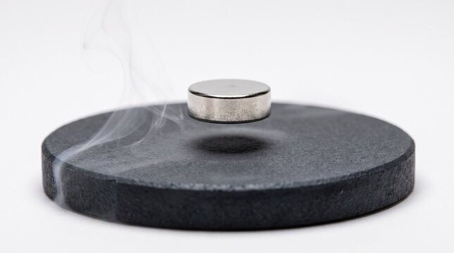 Magnet Levitating Above Superconductor Meissner Effect Demonstration