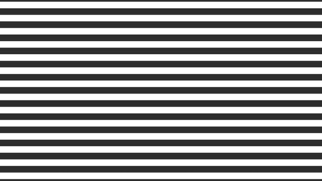 Seamless black and white horizontal stripe pattern, simple geometric lines, retro graphic element ideal for backgrounds and textures