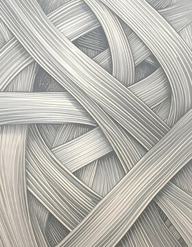 Interwoven Silver Threads in an Intricate Weave Pattern