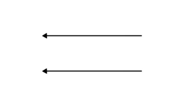 Minimalist left-pointing arrows animation, black line on white background, directional signage and ui motion