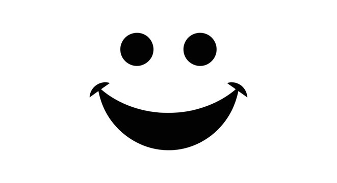 Simple Happy Smiley Face Illustration for Positive Vibes.