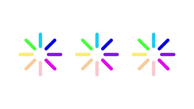 Colorful Radial Starburst Geometric Vector Illustration