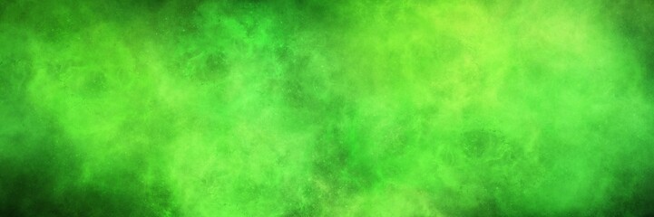 Naklejka premium Bright lime green glowing smoke banner on a black background. Wide panoramic element for modern rave, techno, and energetic visuals. 