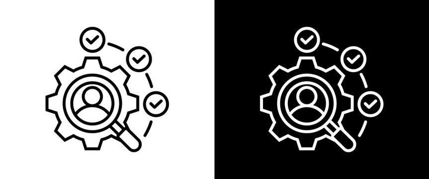 Correction white and black icon set design