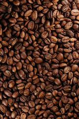 Fototapeta premium Fresh Roasted Coffee Beans Texture