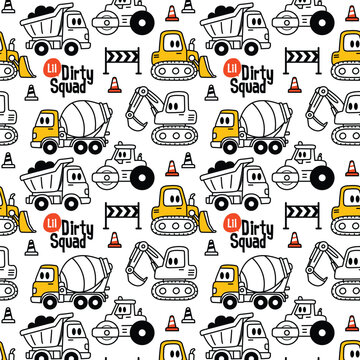 Construction Machine Background for Baby Products 