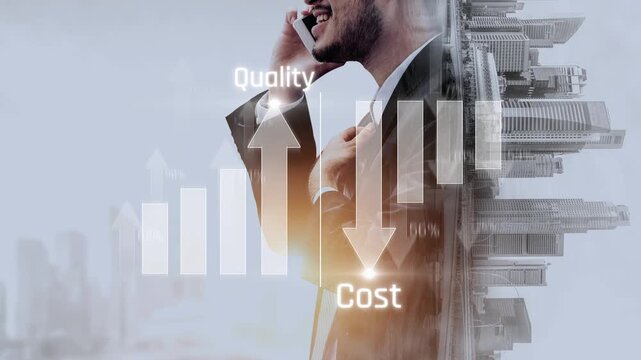 Increase quality and reduce cost represent quality, cost, and performance optimization for business strategy and resource efficiency Marrow
