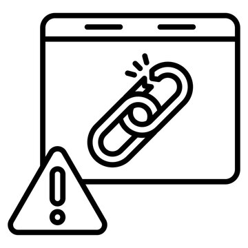 Broken Link Icon Element For Design