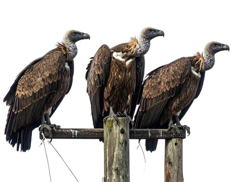 Three wild turkeys standing on a metal railing.