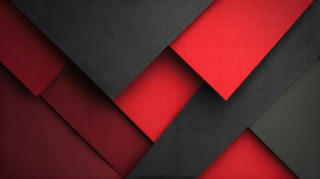 Geometric abstract background with overlapping red and black planes.