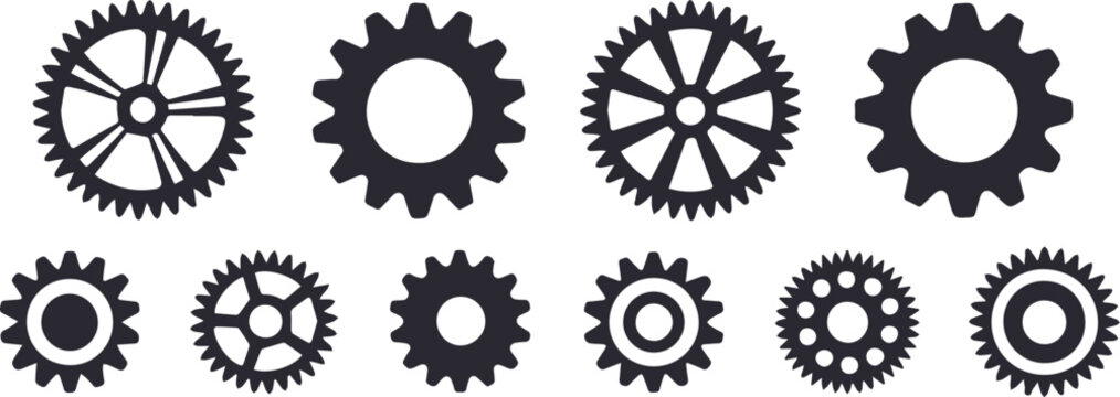 Settings Gear Icons for Web and App Interfaces
