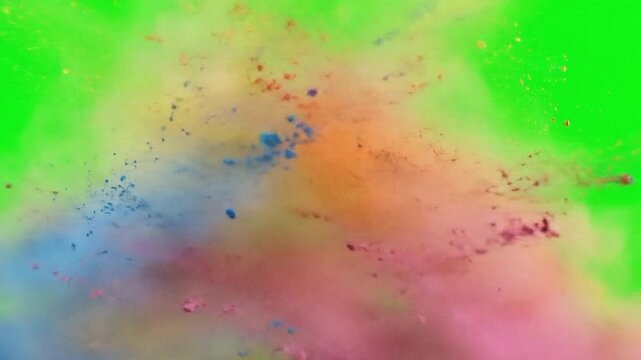 Solid green screen background for video editing and chroma key compositing template overlay