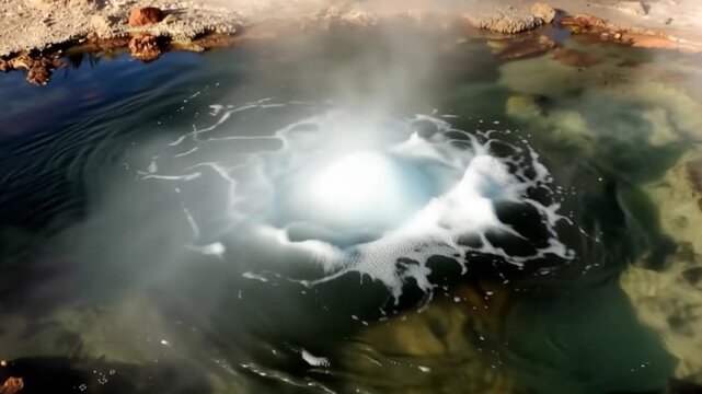 G&ecirc;iseres del Tatio, Atacama Desert. Aerial view.