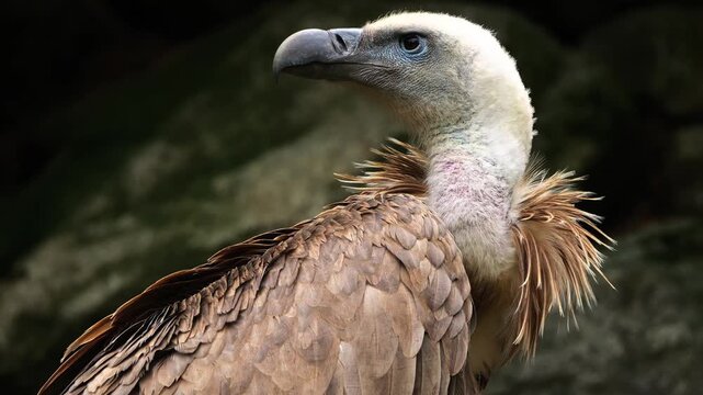 Griffon vulture close-up portrait in natural habitat