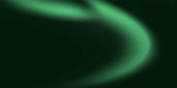 Abstract dark green gradient background with grainy noise texture and light leaks