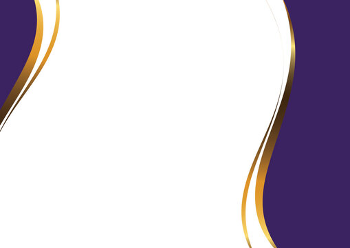 modern certificate background template with deep purple gold curve