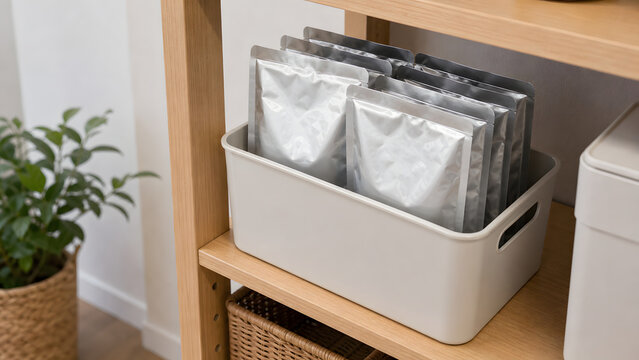 Plain Retort Packs in Storage Box