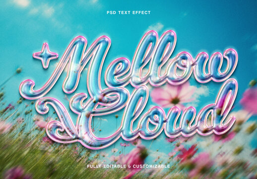 Holographic Chrome Text Effect