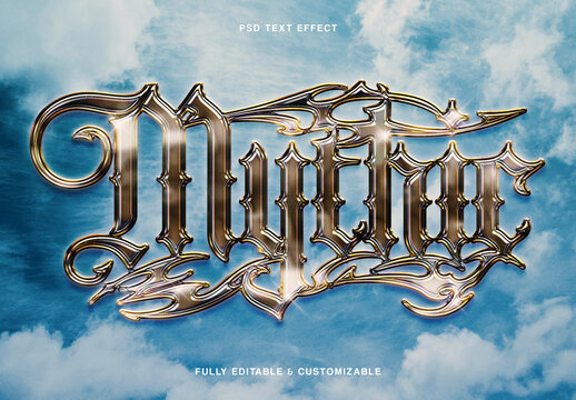 Chrome Fantasy Text Effect