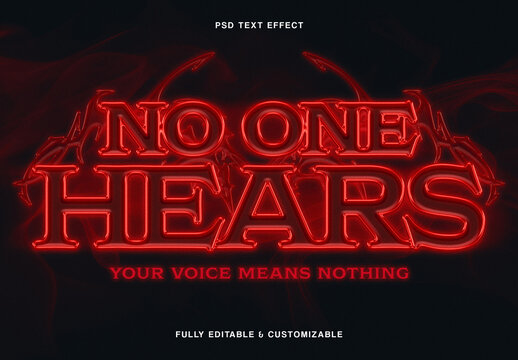 Dark Cinematic Red Text Effect