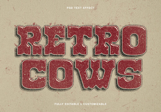 Vintage Western Retro Text Effect