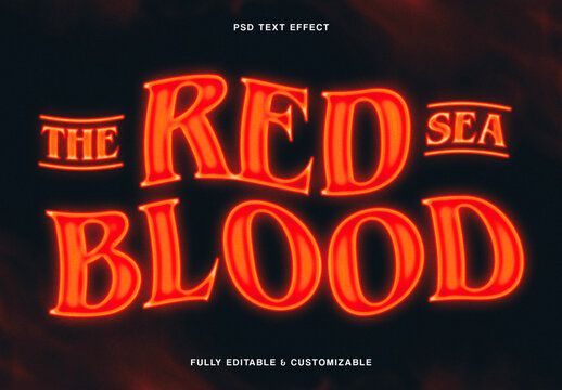 Blood Glow Horror Text Effect