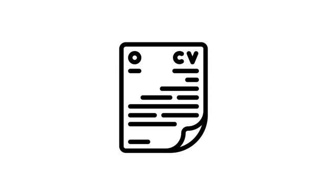 cv minimalist stroke animation