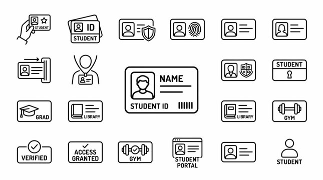 Student ID Card Icons: Access, Verification, and Membership