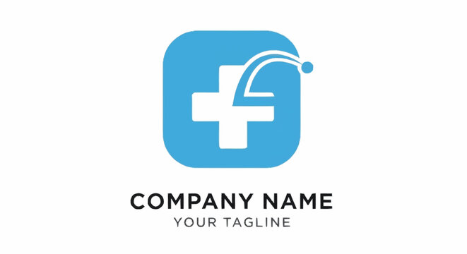 Generic medical cross logo template design.