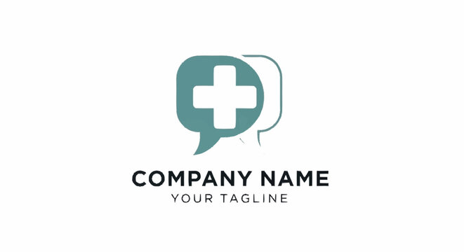 Medical company logo template design.