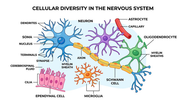Cellular Diversity in the Nervous System: Neurons, Glia, and Capillaries