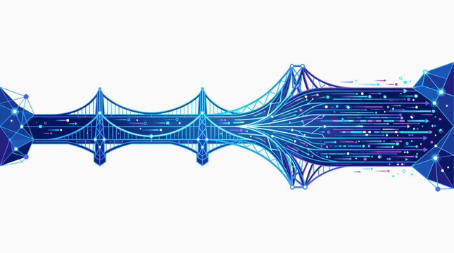 Digital Bridge Connecting Data Streams and Technology Networks