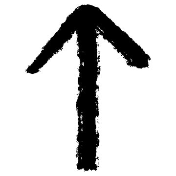 tiwaz rune illustration hand drawn vector