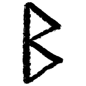berkana rune illustration hand drawn vector
