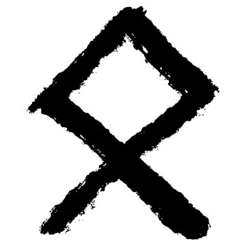 othala rune illustration hand drawn  vector