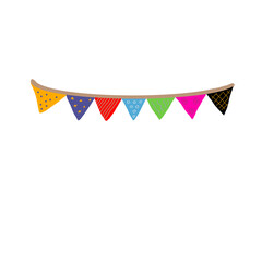 Fototapeta premium Colorful Bunting Banner Illustration 