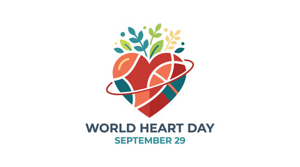 World Heart Day Vector Illustration for Global Cardiovascular Health Awareness on September 29 © Sego