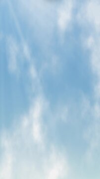 Cartoon Sheep Falling in Hot Air Balloons Against Cloudy Blue Sky