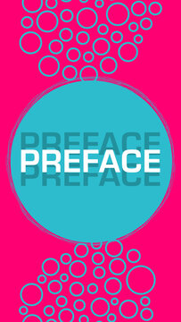 Preface Pink Turquoise Teal Rings Circular Vertical Text 